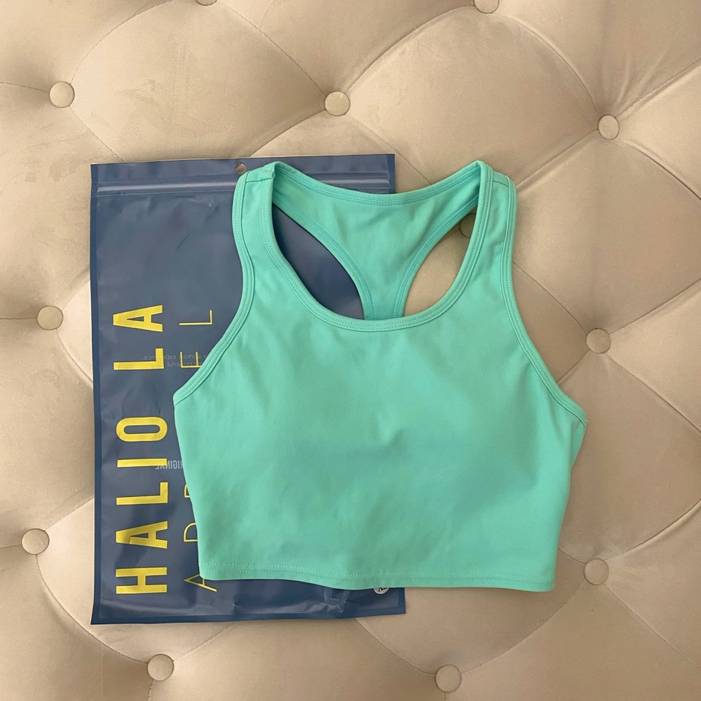 Halio LA “Oxygen Crop bra - aqua”